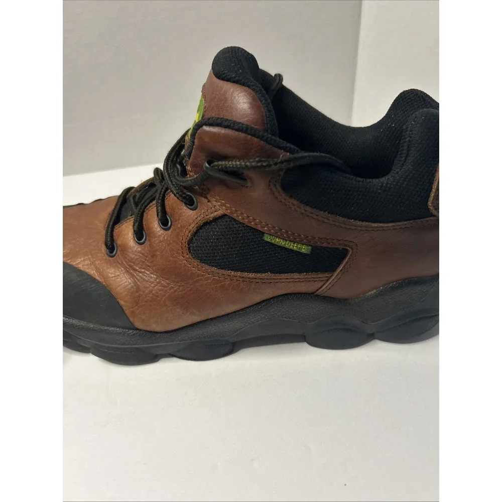 John Deere Leather Boots Lace up Oil Resist 11 M Florsheim Workgear 50726